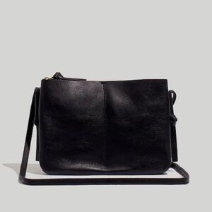 Madewell Women's Knotted Leather Crossbody Bag Black Leather